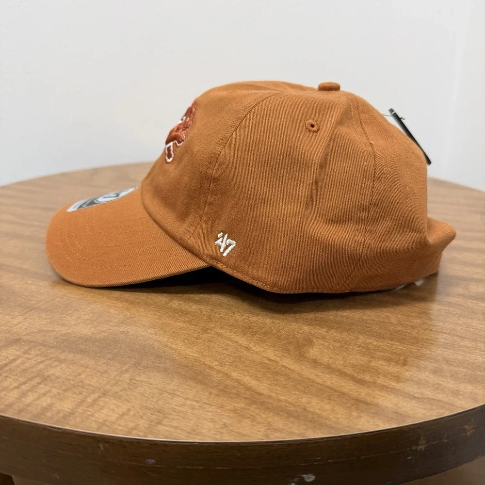 '47‎ Brand Clean Up Detroit Lions Burnt Orange/Khaki Dad Hat Cap NFL Adjustable